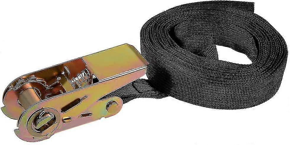 Aktionsverkauf Arbeitslast Ratsche Zurrgurt 7Mx 25mm 250Kg , Schwarz, 2er Pack