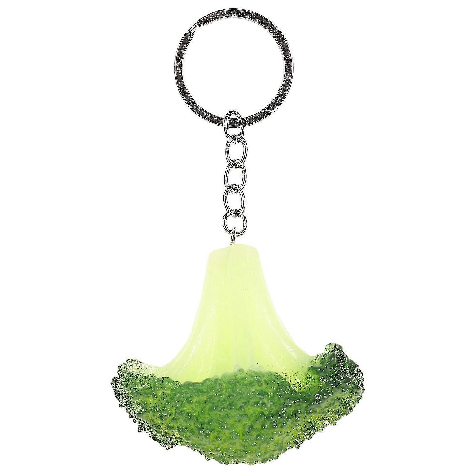 Adorable Broccoli Model Keychain Bag Hanging Decor Creative Key Pendant