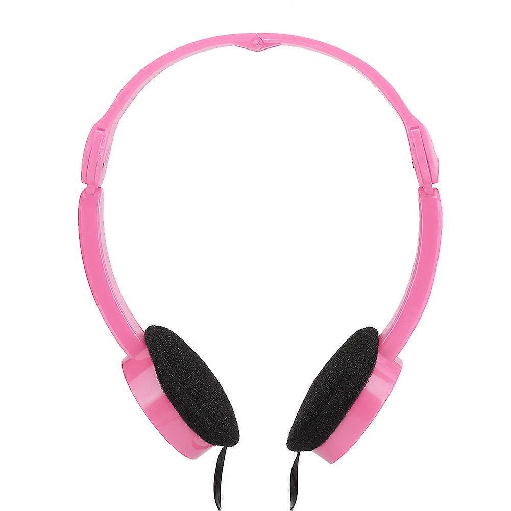 Foldable Wired Stereo Headset Children Headphone with Microphone for Smartphone TabletPink
