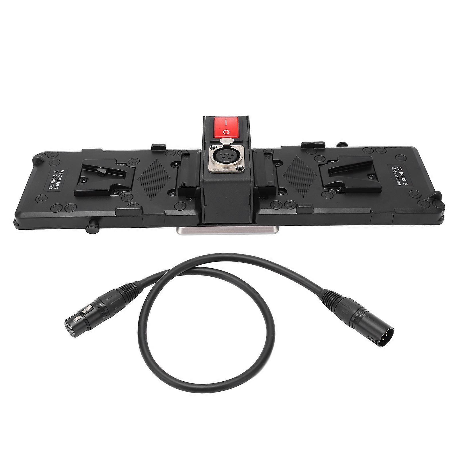 V Mount Battery Plate Dual V Mount Efficient Power Supply Splitter Plate for Skypanel S360 S120 S60 S30 LED Panel Light