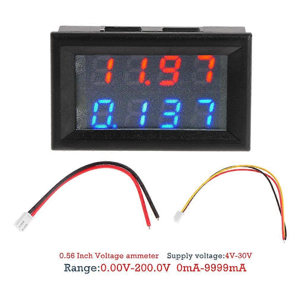  0.28" LED Voltmeter Ammeter Red & Blue Digital Multimeter Display Volt-Current