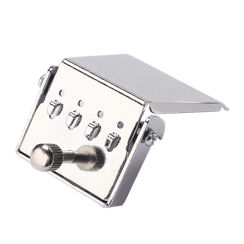 4-strunowa płyta mostka strunnika do części zamiennych do banjo Gitara DIY do ulepszonego brzmienia (srebrny)