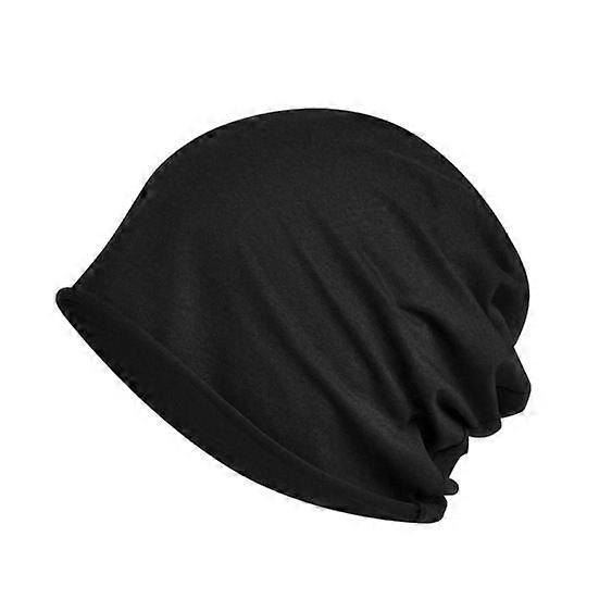 Winter Men Knitted Hat Stretchy Single Layer Solid Color Ear Protection