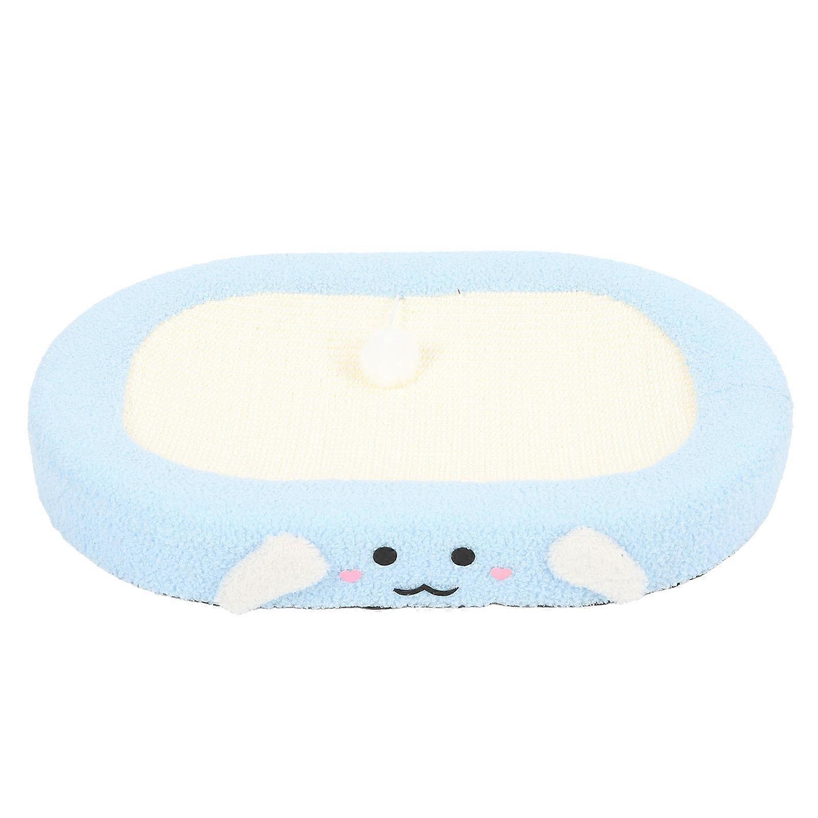 Sisal Cat Scratcher Anti Slip Base Cat Scratching Board Cute Plush Wrapping Cat Scratching Lounge Bed for Indoor