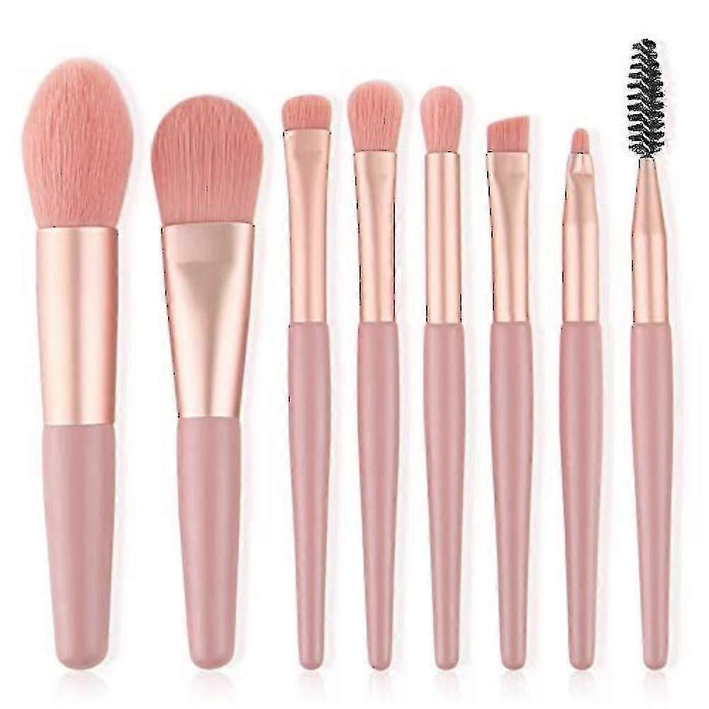 8 Pieces Makeup Brushes Set, With 2 Basic Bigger Makeup Brushes And 6 Relatively Smaller Brushes
