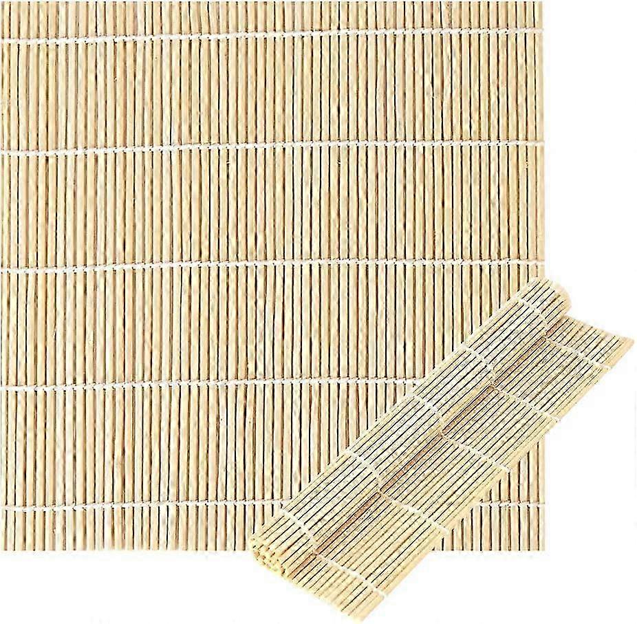 2 Pack Bamboo Sushi Rolling Mat, Estilo Japonês (24 * 24cm)