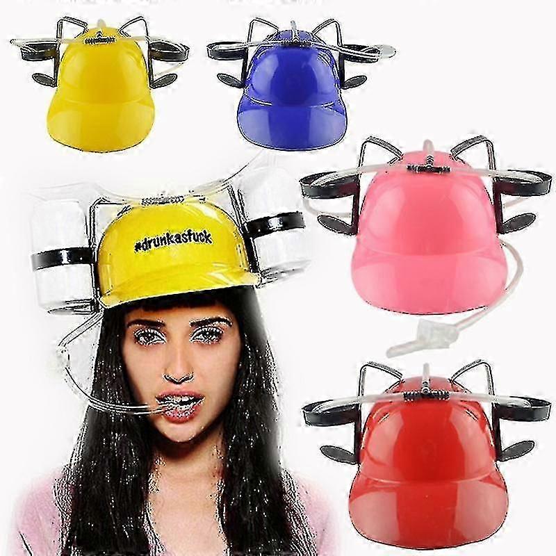 Beer Soda Drink Helmet Party Hat Birthday Party Outdoor Beer Hat Lazy Drinking Drink Helmet Hat Hood