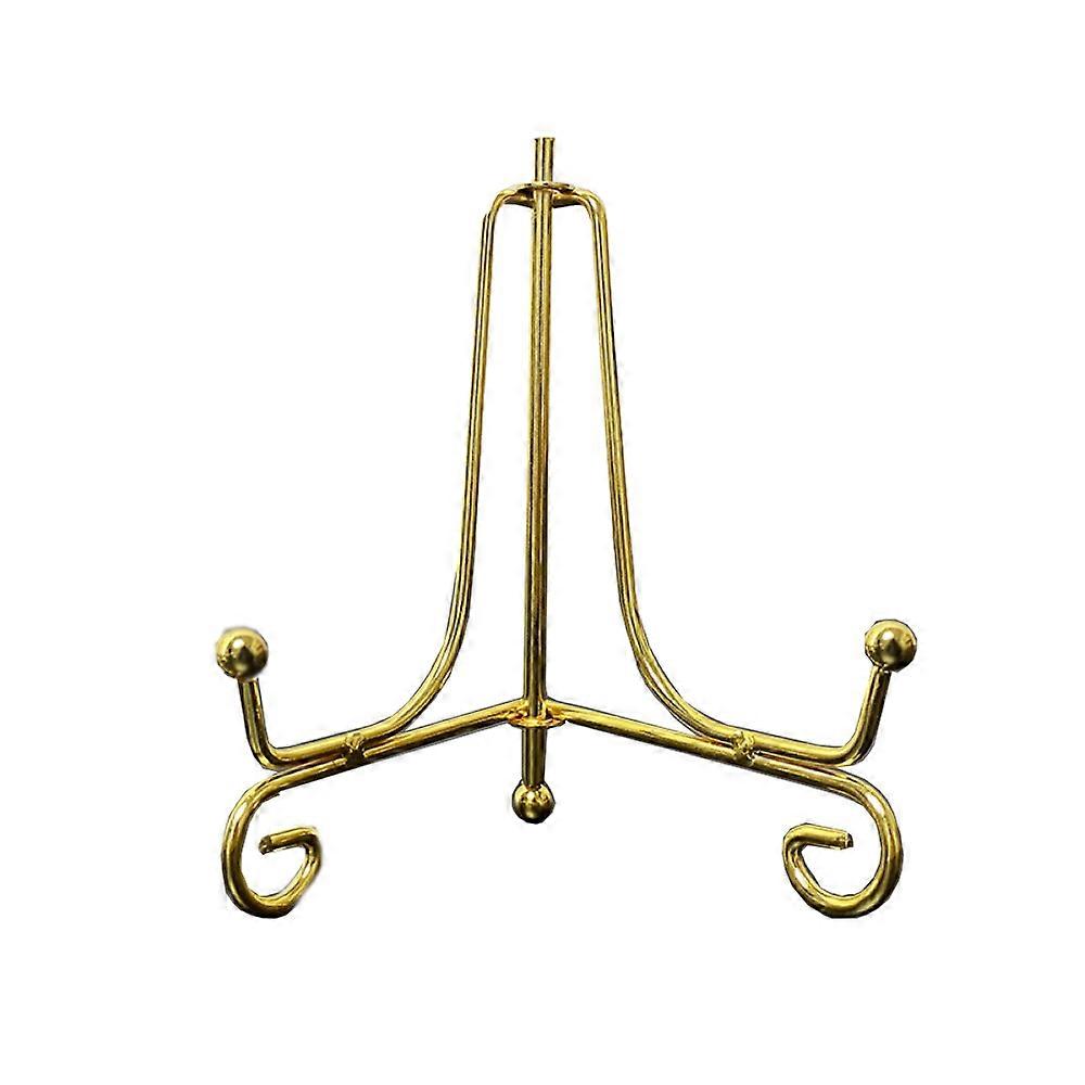 4pcs Plate Display Stand-Electroplated Gold-6 inch