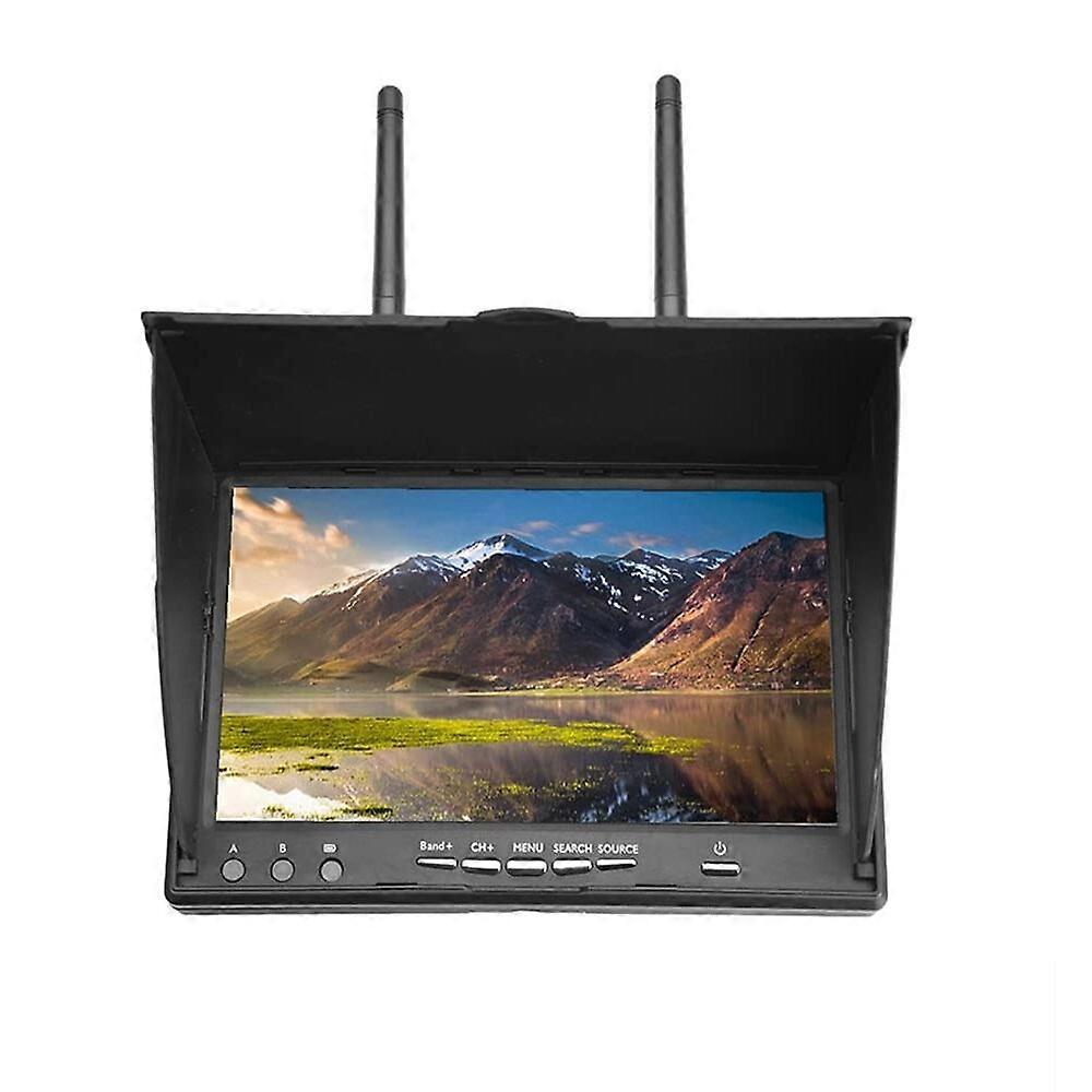 LST LT5802S 5.8G 40CH 800*480 7 Inch FPV Monitor Built in Dual Receiver Battery with Antennas for RC