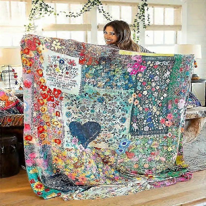 Boho Flowers Blankets,130*150cm Blanket