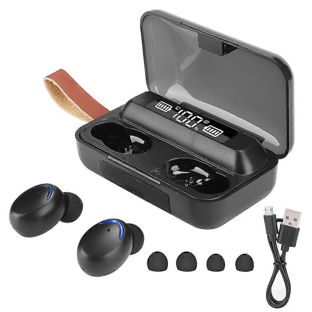 F9-13 Double Ears Electric Quantity Display Stable Connection Charging Sports Bluetooth Earphone