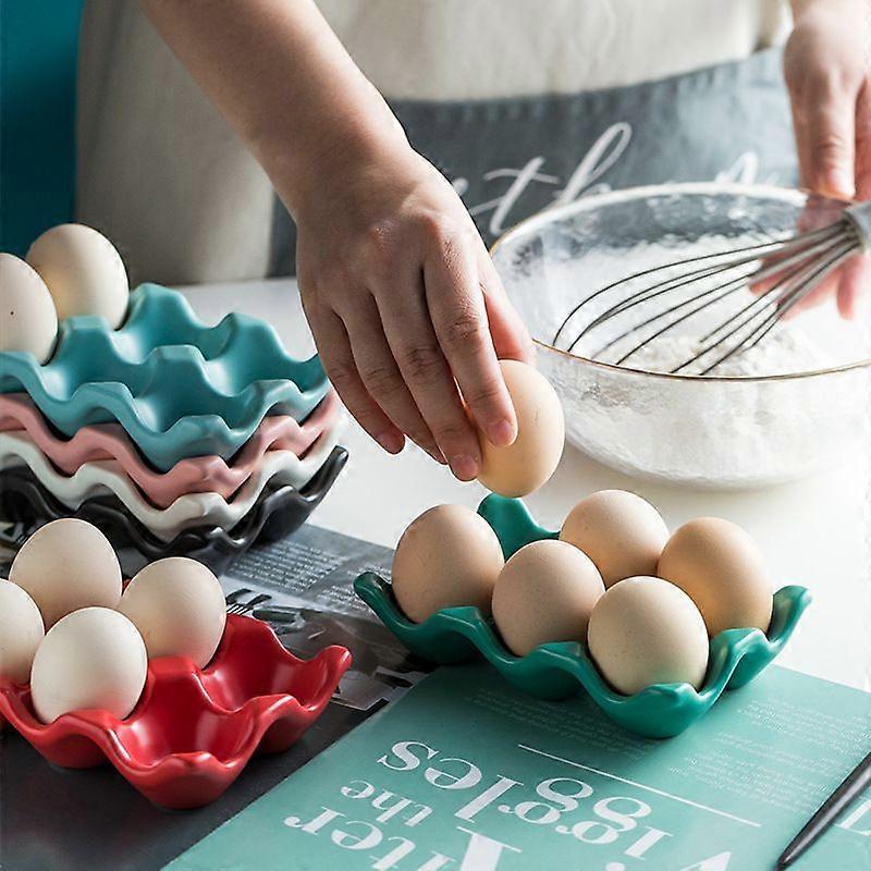 Creative kitchen supplies egg rack egg rack household ceramic tableware egg tray egg rack