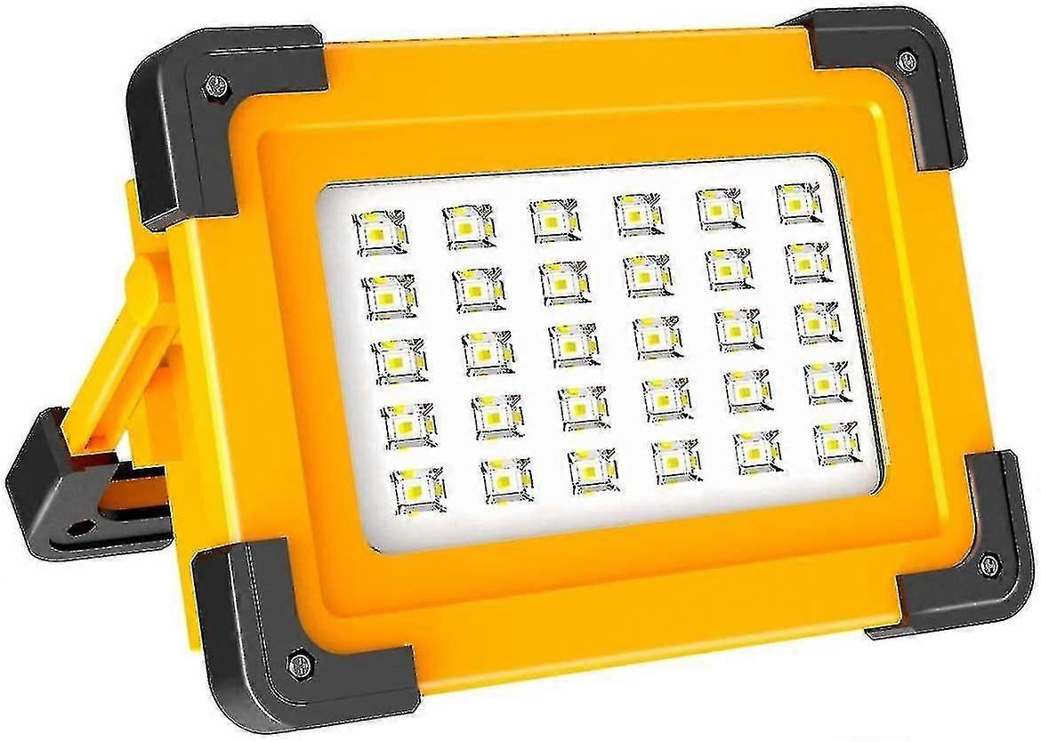 Rechargeable Led Spotlight 60w Construction Site Spotlight Rechargeable Led Lamp 3 Brightness Modes Work Light With 6600mah Battery For Camping, Diy