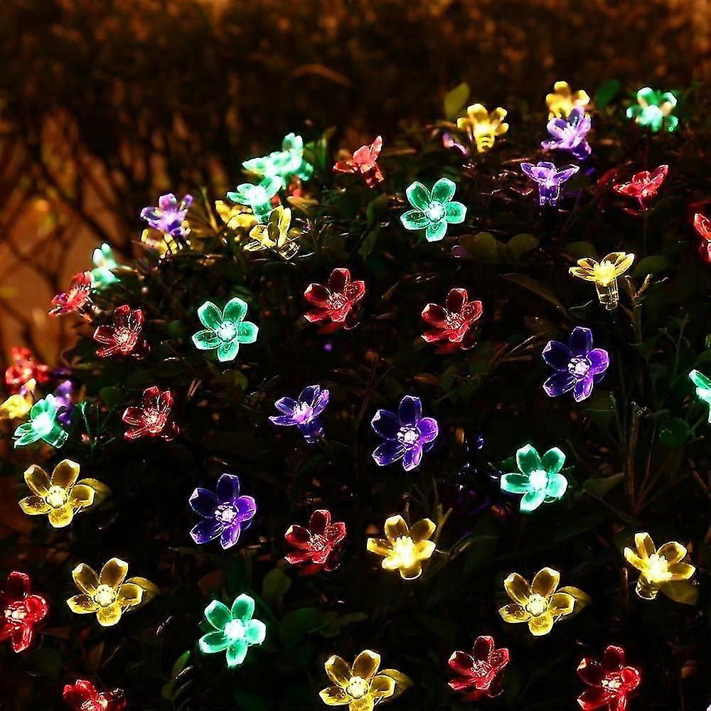 Solar Light Chain - Colorful Waterproof Led Light Chain For Garden Balcony Terrace