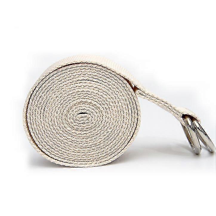 Yoga Strap - Super Strong Cotton, Metal D-ring Buckle