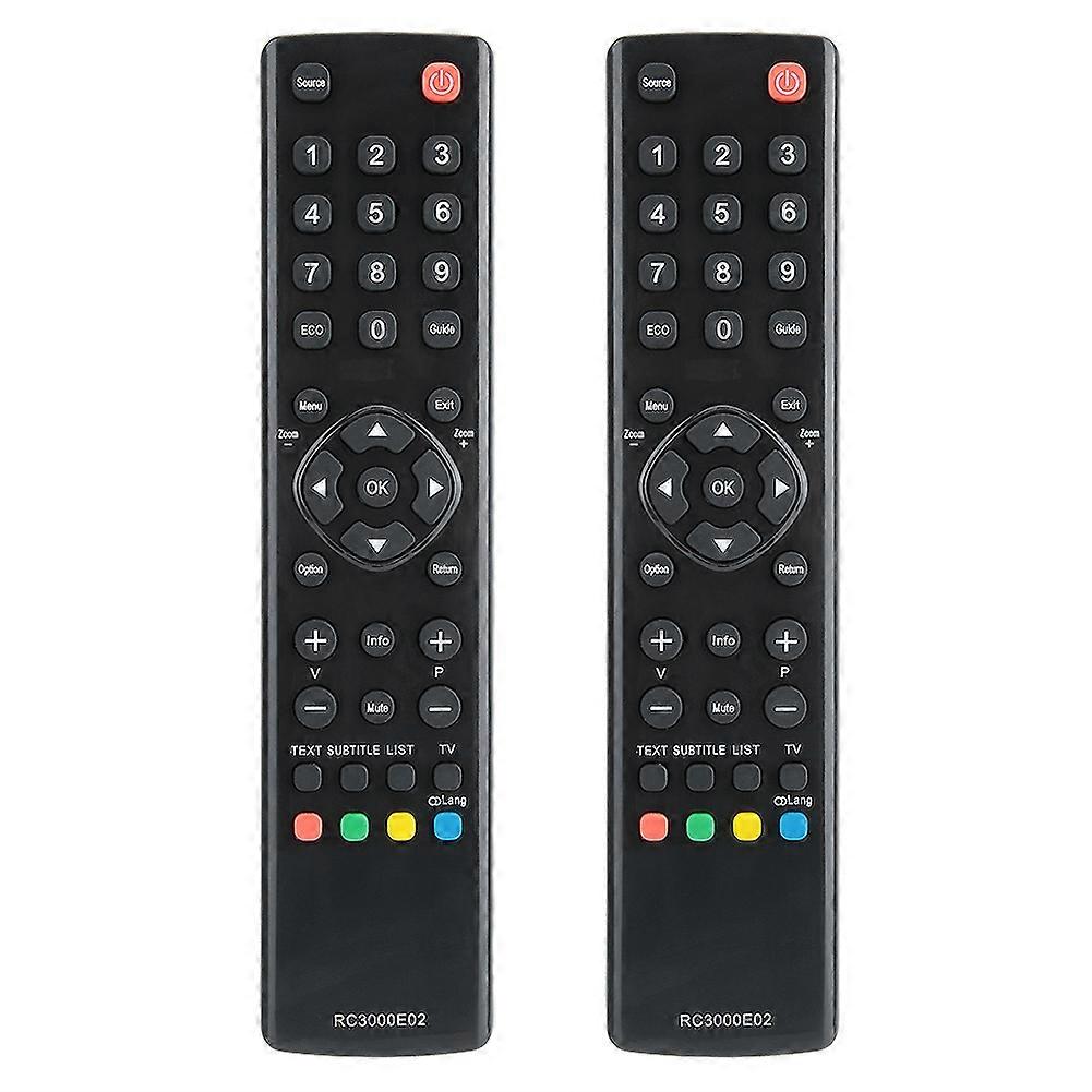 2PCS Multi Function Large Buttons TV Remote Control for TCL RC3000E02 LED LCD Television