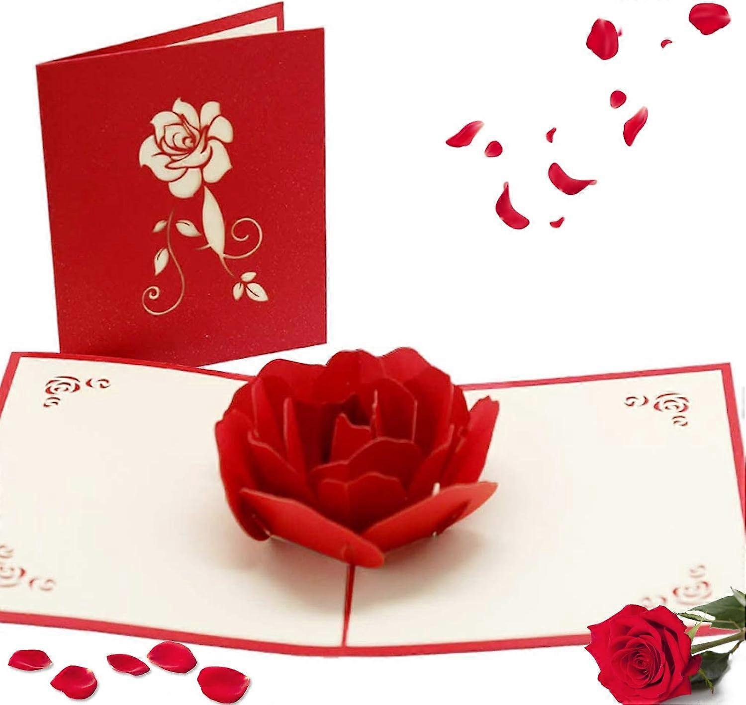 3D Greeting Card-Big Rose