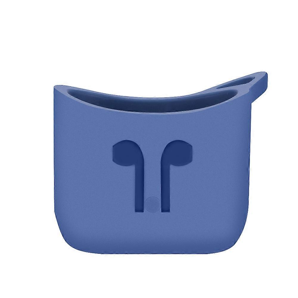 Portable Holder Bluetooth Headset Earphone Case for iPhone 7 for iPhone 7 Plus for Airpods Blue