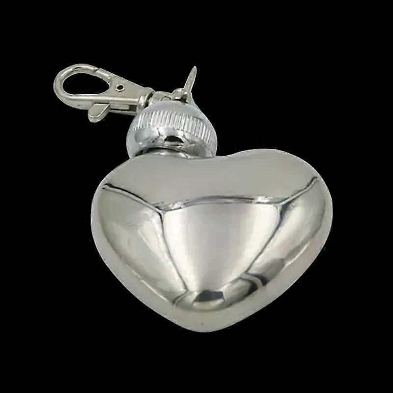 Portable Mini Heart-shaped Bottle Key Chain Alcohol Flasks With Funnel 1 Oz Heart Stainless Steel Honest Hip Flask