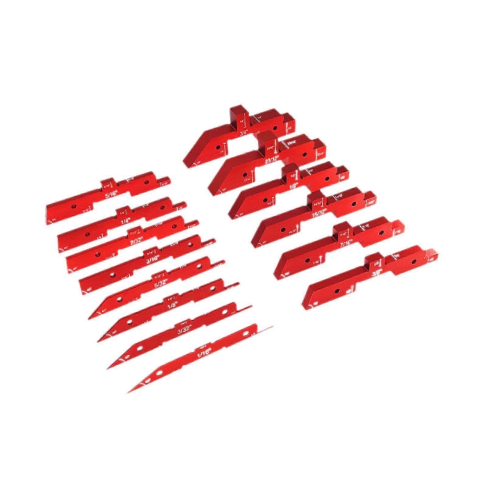 14Pcs Router Table Saw Setup Bars avec étui de rangement Configuration de travail du bois robuste