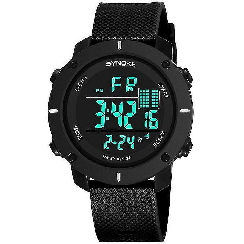 Synoke 9658 Multi-function Waterproof Electronic Watch Black