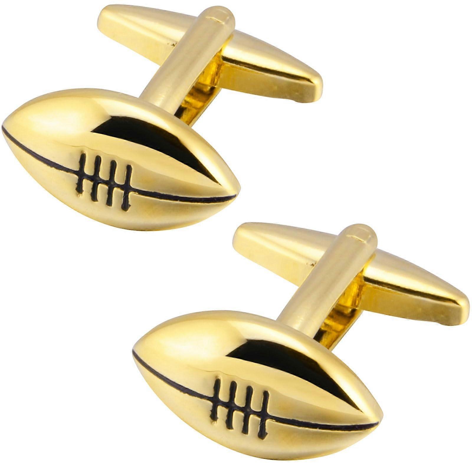 1-Pair American Football Cufflinks - Classic Tuxedo Accessory for Fans or Formal Events