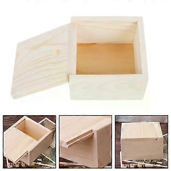Jewelry Box Desktop Natural Wood Clamshell Storage Hand Decoration Wooden Box Postcard Storage Box