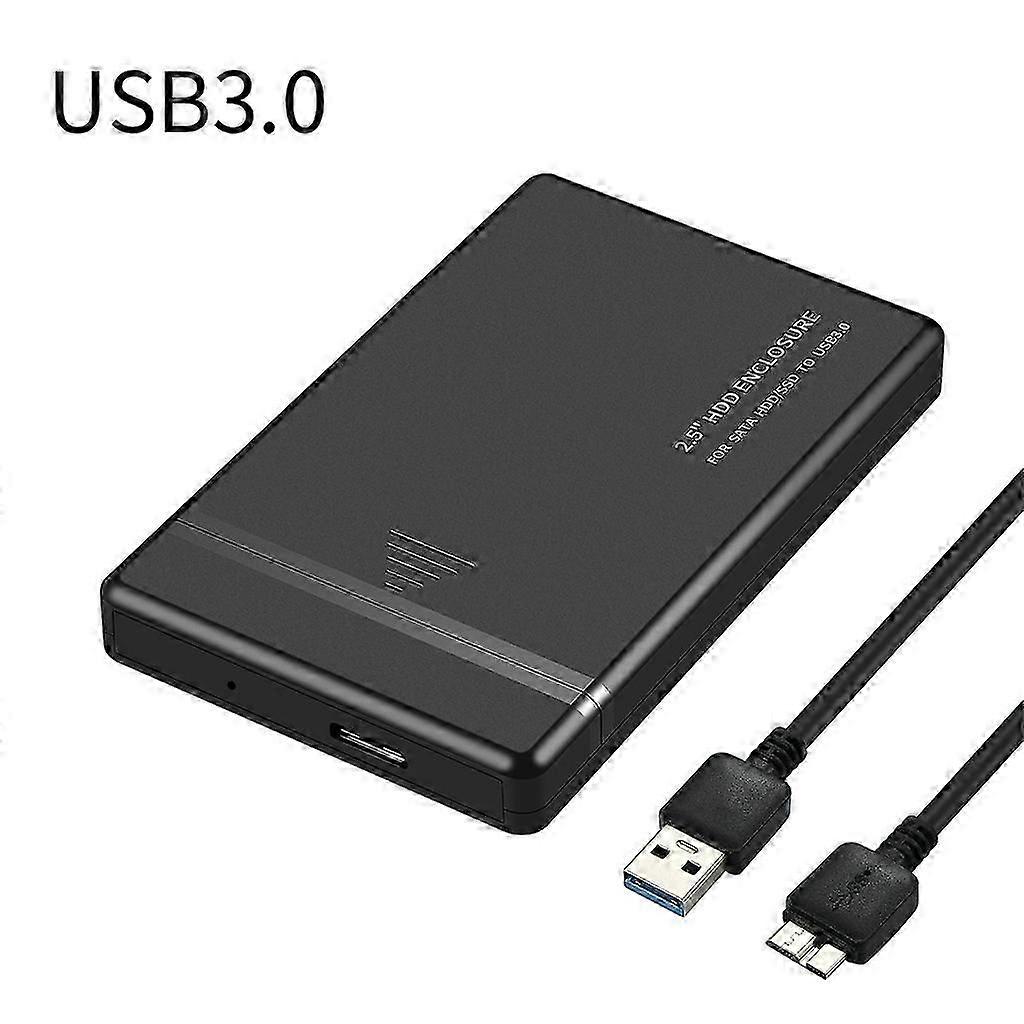 Black New Portable 2.5 Inch USB 2.0/3.0/3.1 Type-C Hard Drive Enclosure External HDD Case for PC Computer Notebook Accessories Kit