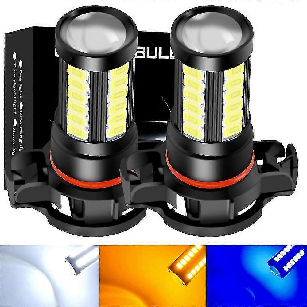 2 STKS PSX24W H8 autolicht H11 H16 JP EU PSX26W 9006 HB4 9005 HB3 P13W 5730 Chip LED Lamp Anti Fog Auto DRL Lamp Wit Geel