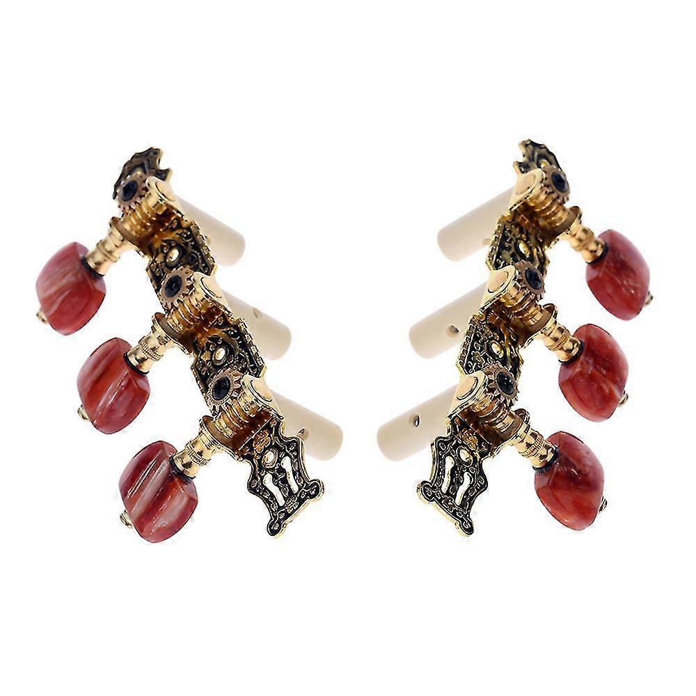 2pcs Classical Guitar Tuning Key Gold /black Plated Peg Tuner Machine