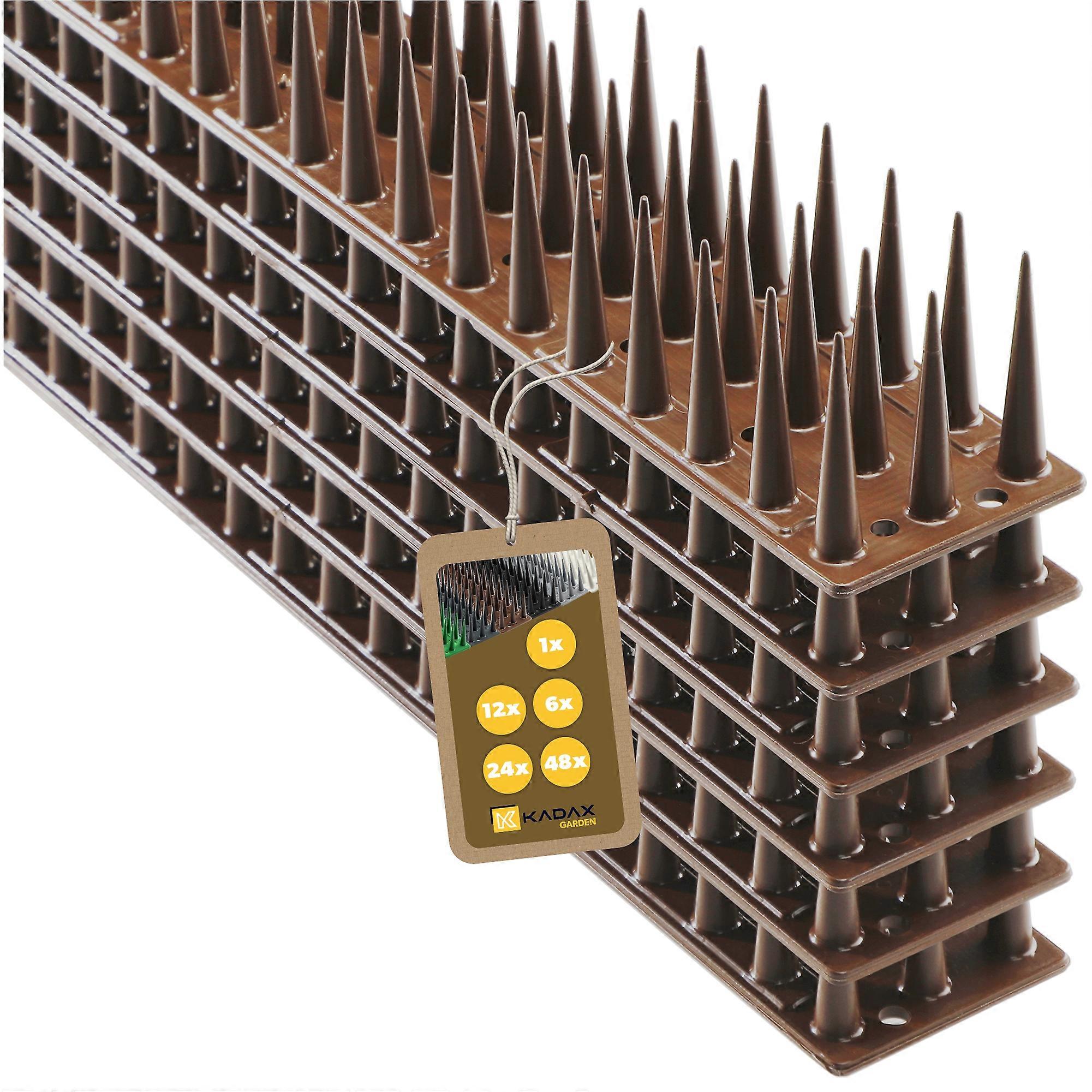 KADAX Vogeltaube Spikes Kunststoff Stark 6Stk 3.06m Braun