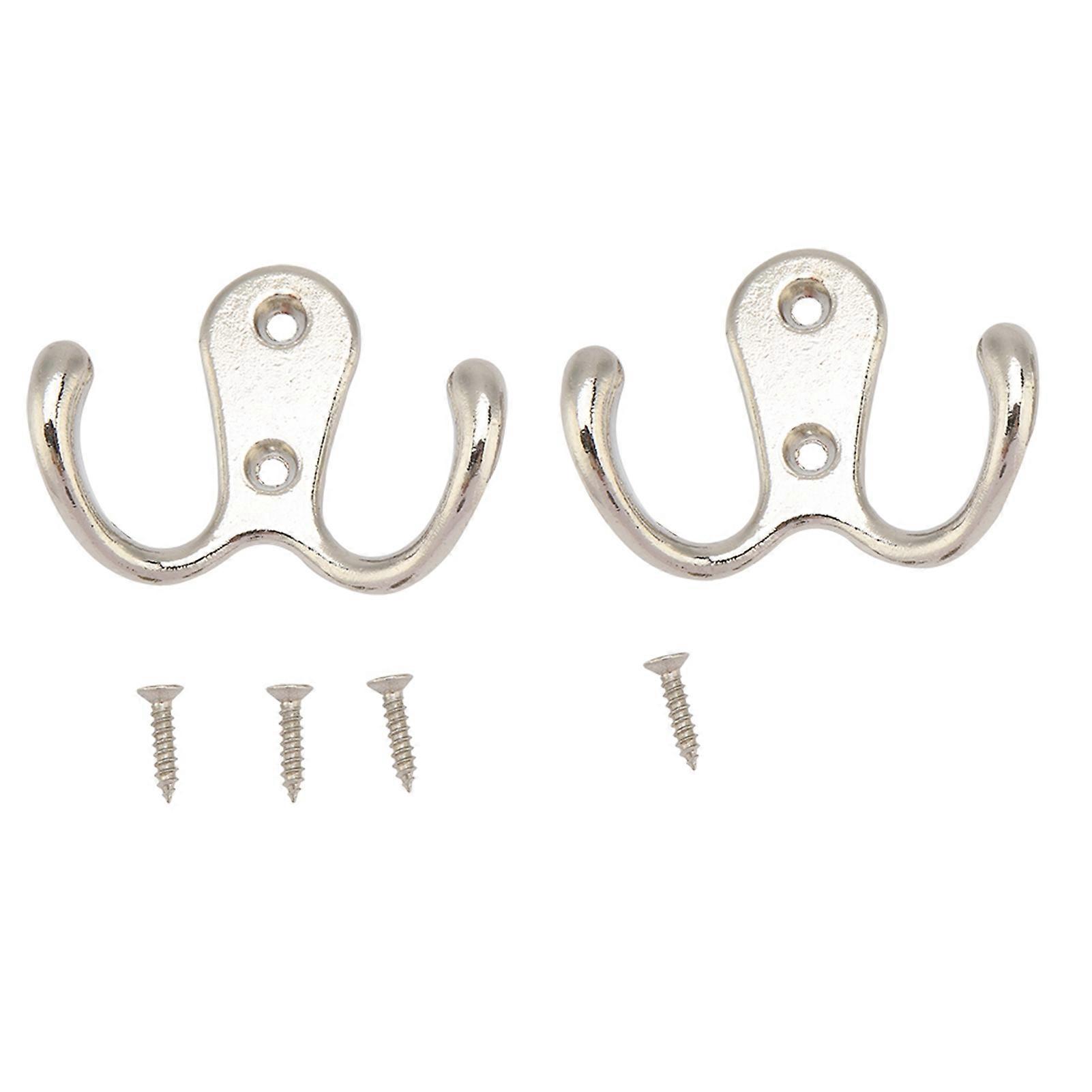 Double Coat Hat Hooks Vintage Style Closet Hanger Organizer 2 Piece Set