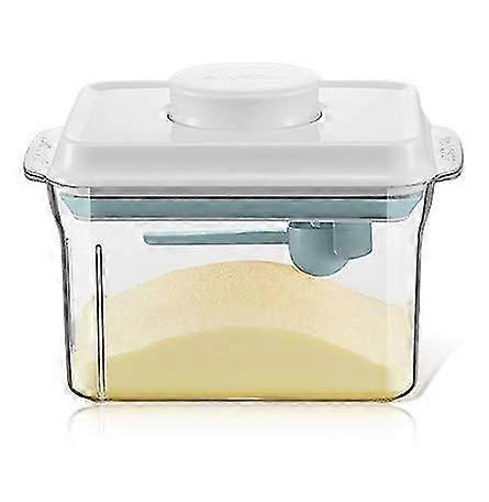 1000ml Airtight Powdered Milk Dispenser, Portable Powdered Milk Box, Powdered Milk Container With Spoon, One-hand Operation, Removable, For Storing Ba
