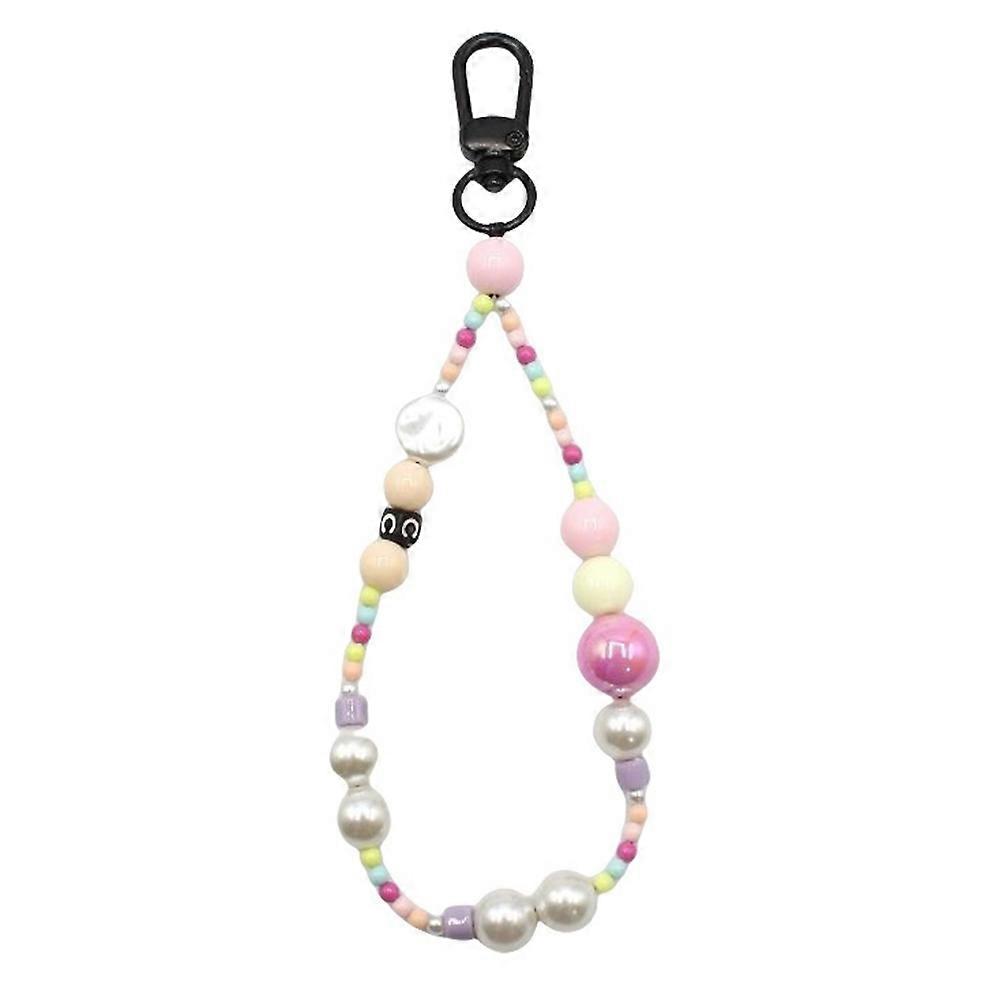 Phone Charms Strap Acrylic Beaded Wrist Strap for Phone Case with Tether Tab,Total Length: 30cm