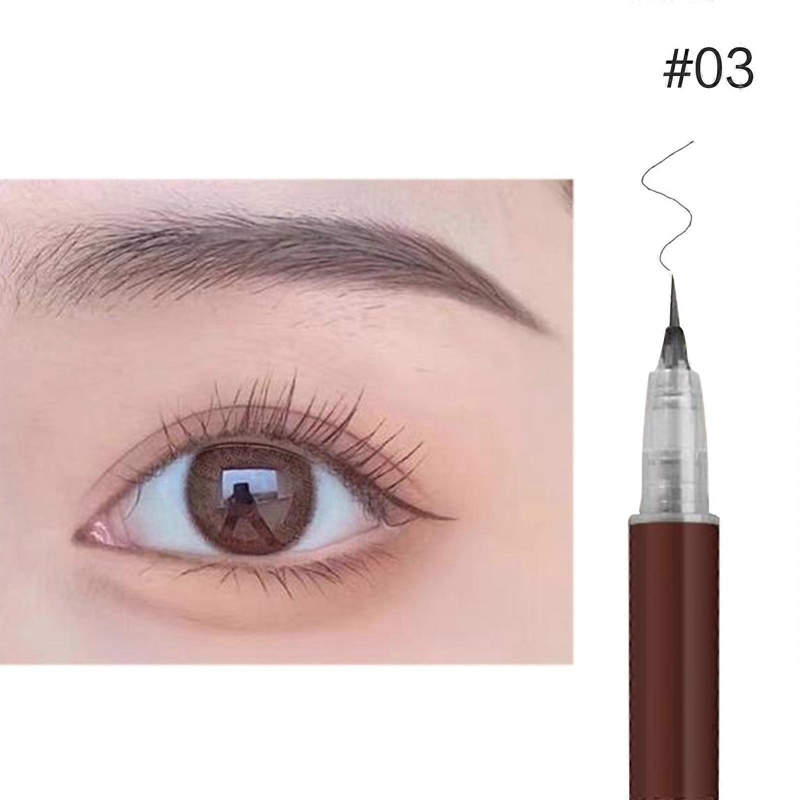 Ultra-fine Eyebrow Pencil Outline Shadow Lying Silkworm Eyeliner Waterproof Non-smudge Lasting Colorfast Eyebrow Pencil  Gray