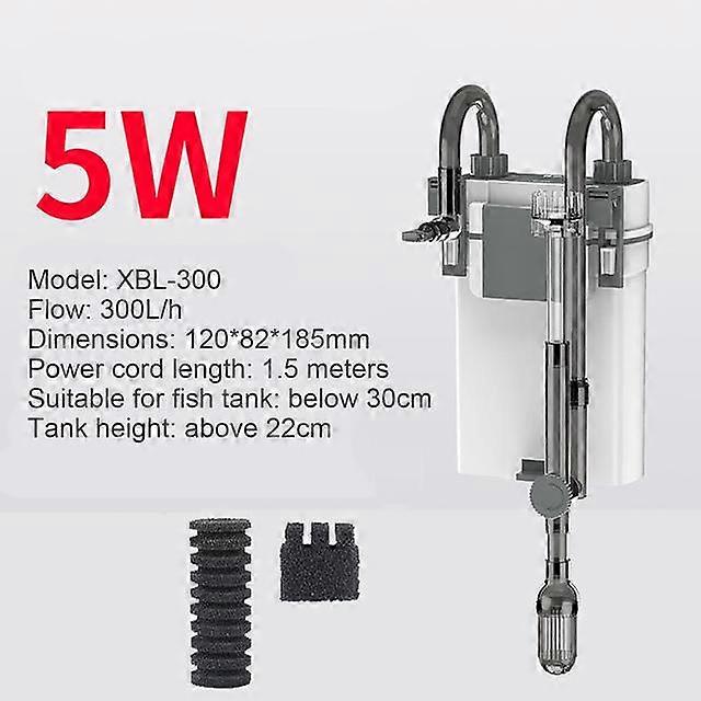 220V 7W Fish Tank Filter 50HZ XBL Series Aquarium Wall Mounted Filter Barrel External Fish Tank Small Silent Hang on Filter