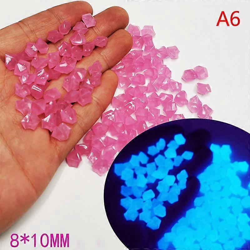 300Pcs Garden Decor Luminous Stones Glow In Dark Decorative Pebbles
