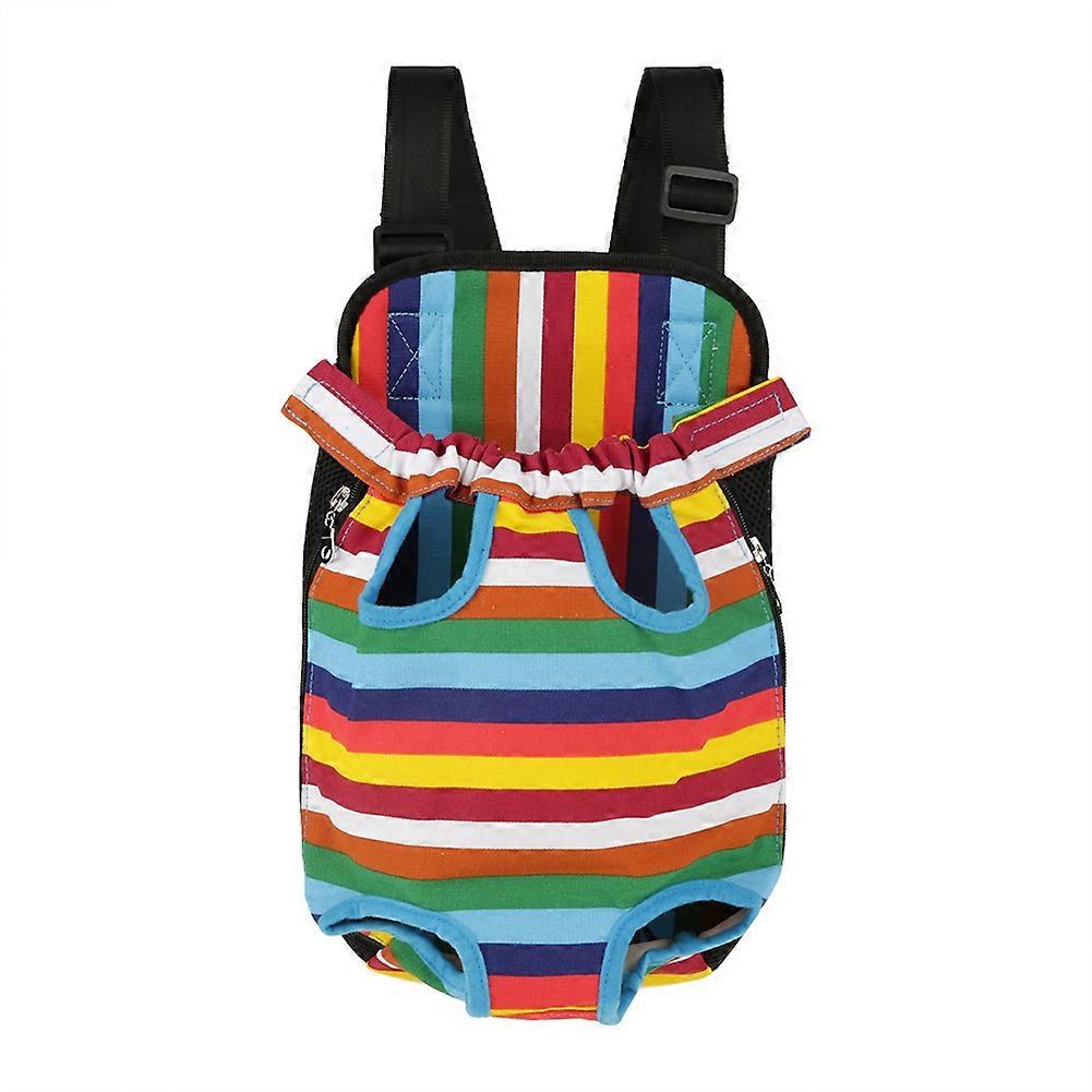 Dog Cat Pet Double Shoulder Carrier Backpack for Travel, Outdoor Use, Adjustable Straps, Durable Fabric, Medium Size