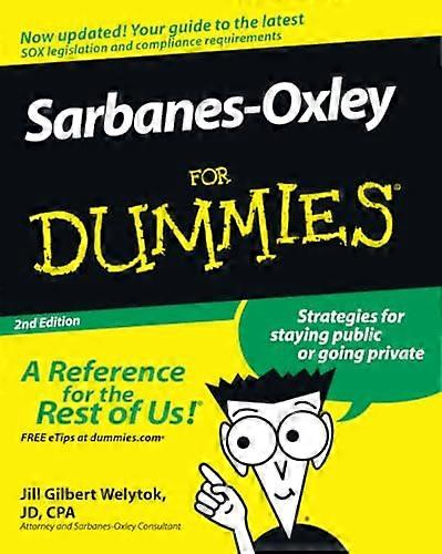 Sarbanes Oxley For Dummies
