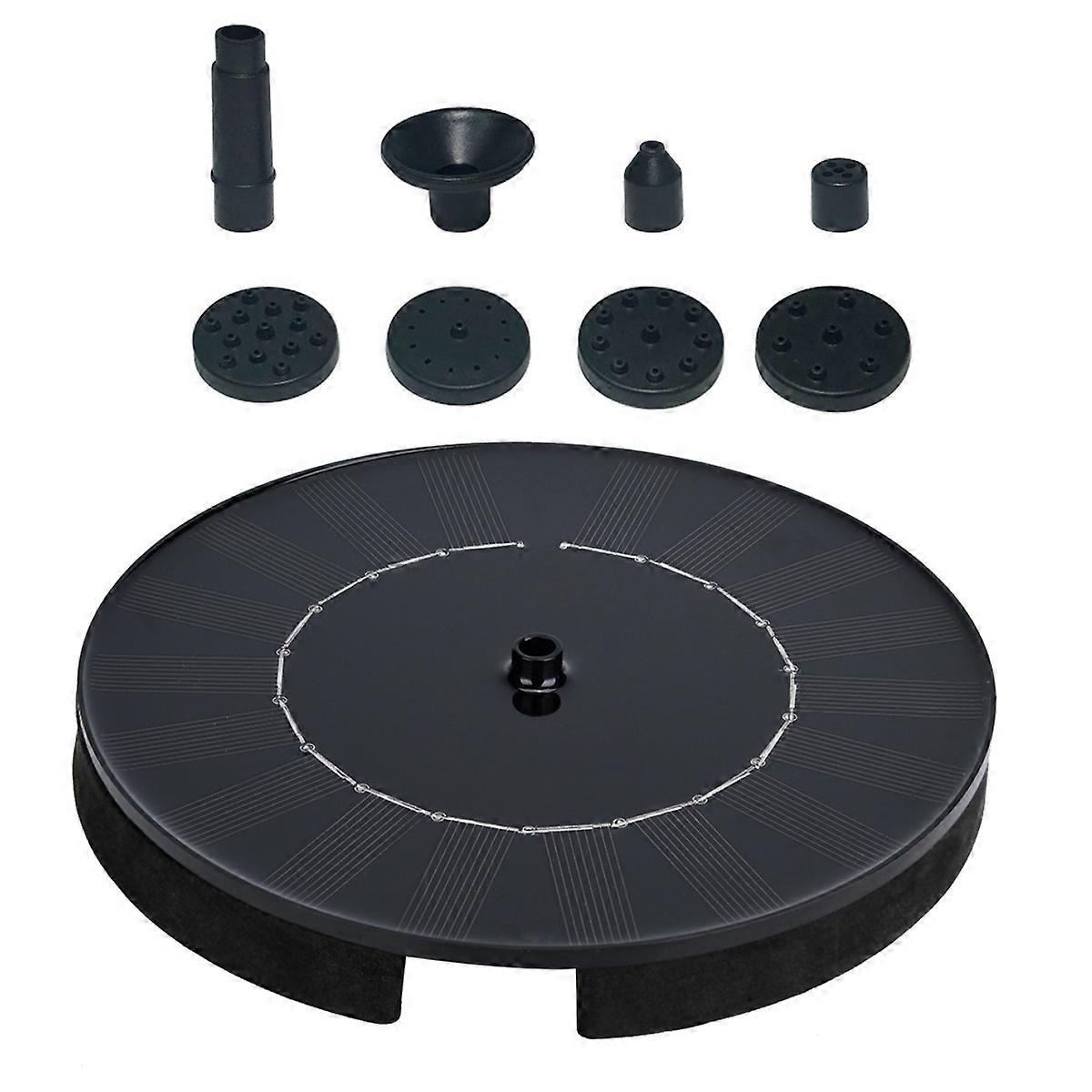 Solar Fountain Pump, Multi-Purpose Floating Solar Water Feature With 5 Nozzle Variations And Water Shortage Protection (Efficient Solar Power, No