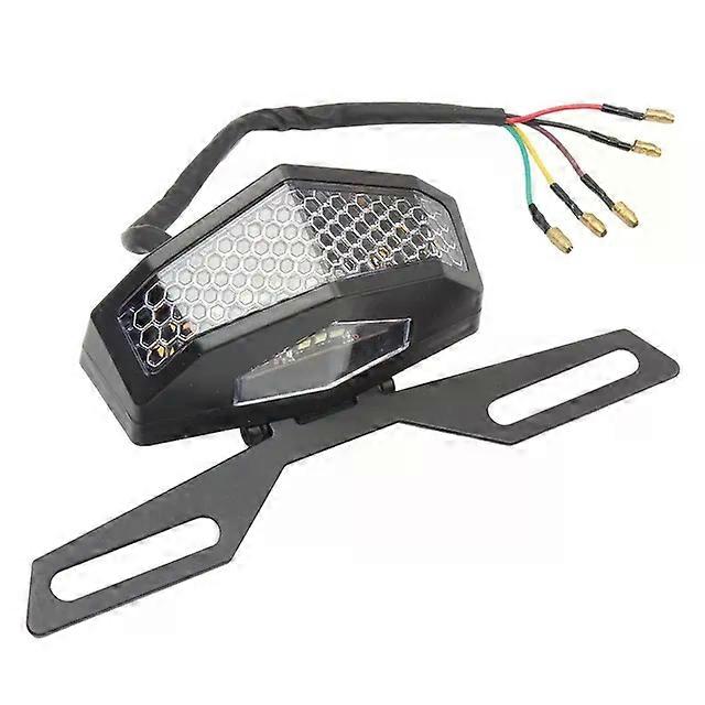 Motorcycle Tail Light LED Universal Brake Light Stop Turn Signal Flashing 12v compatible for Rear Cafe Racer Motor Bi