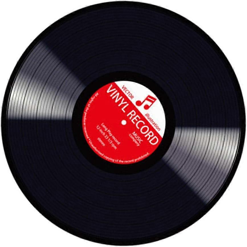 Vinyl Record Design Floor Mat, Round Floor Cover, Carpet