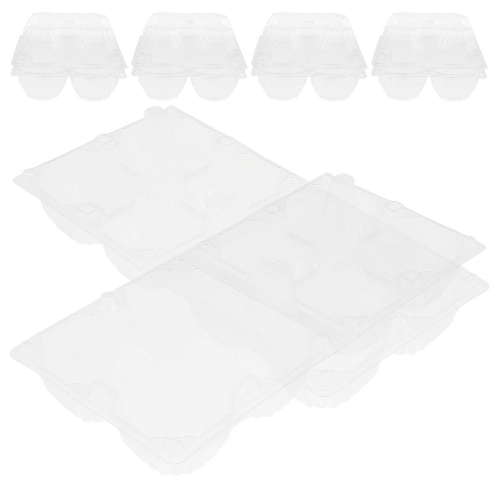 6pcs Egg Cartons Multi-slots Egg Package Box Clear Egg Container Goose Egg Tray Carton