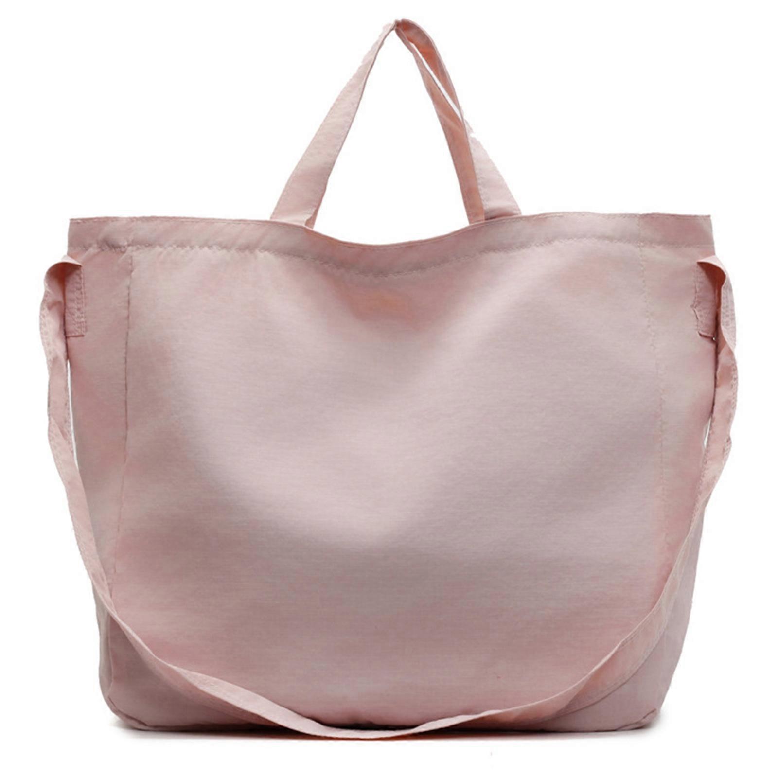 Stylish Nylon Fabric Bag with Large Capacity Crossbody BAG for Commuting Traveling or Shopping Adjustable Shoulder Strap Pink
