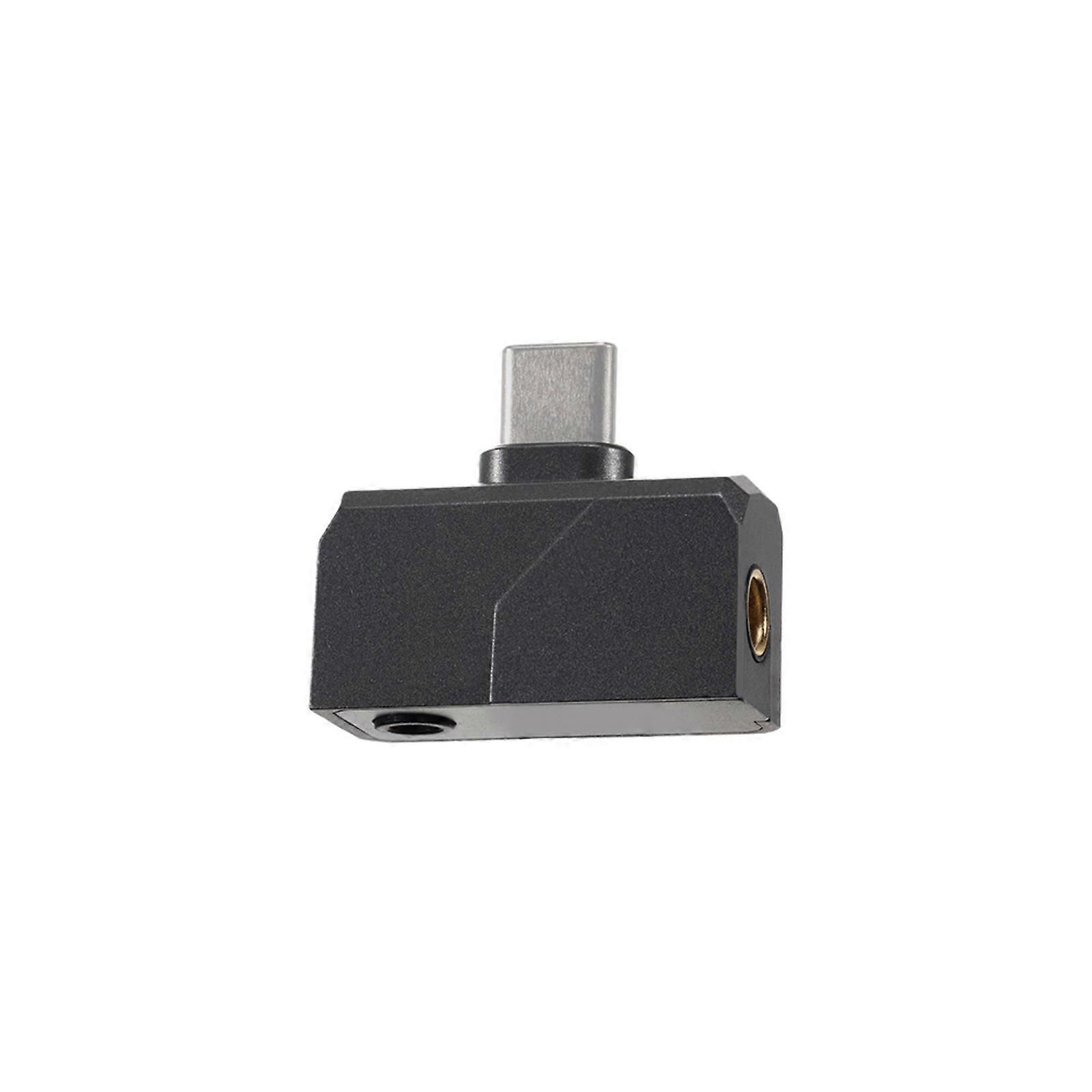 CD2 Earphone Converter 3.5mm Plugs to Phone & Type C Devices Adapter Portable Music Adapter for Sound Quality Grey