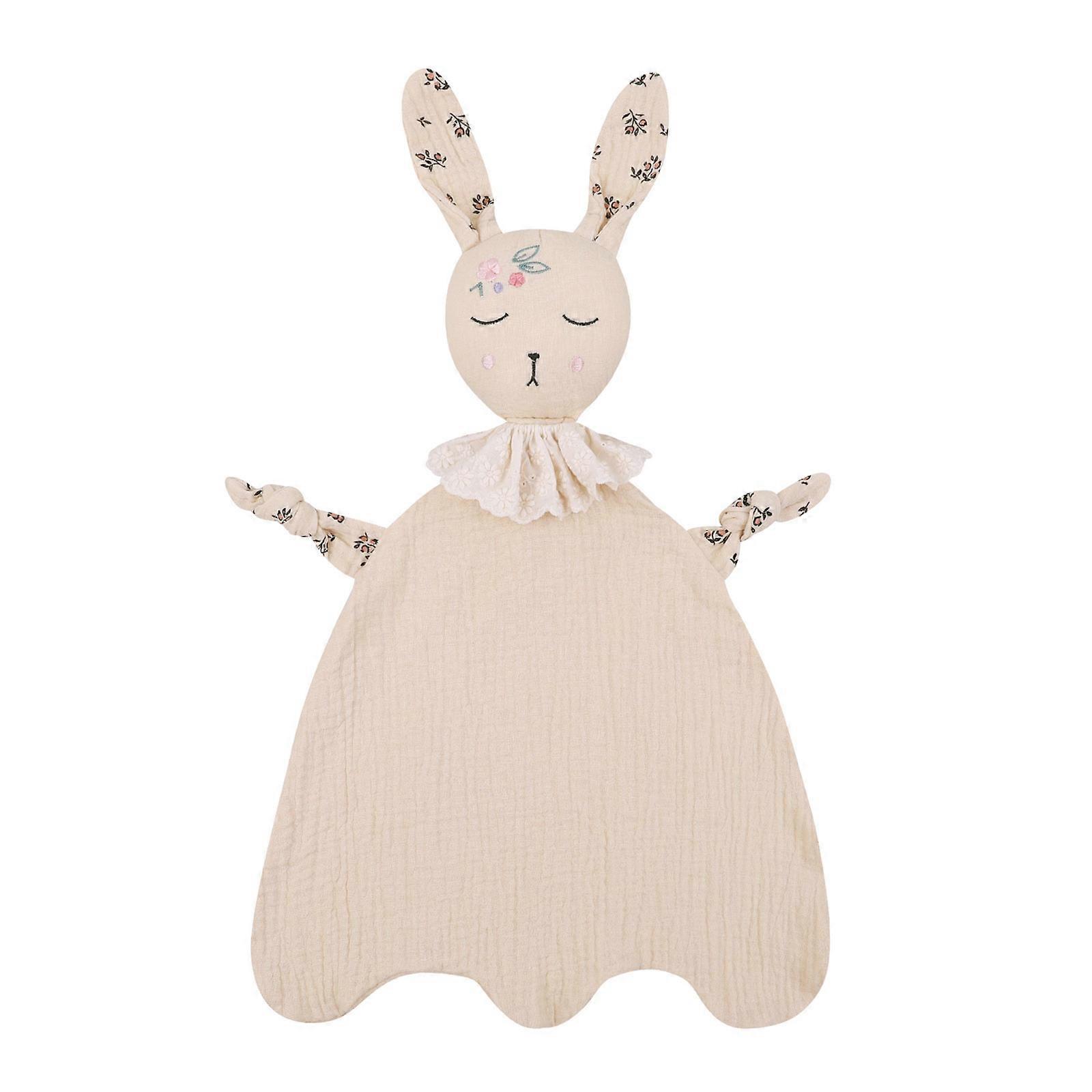 Cartoon Animal Sleep Doll Toy Infants Baby Teething Bib Appease Towel Soft Security Blanket for Calming and Relaxation