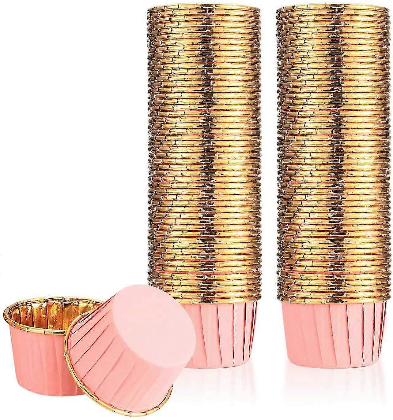 100 قطعة كب كيك مافن الخبز الحالات بطانات, احباط معدني كب كيك أكواب ورقية