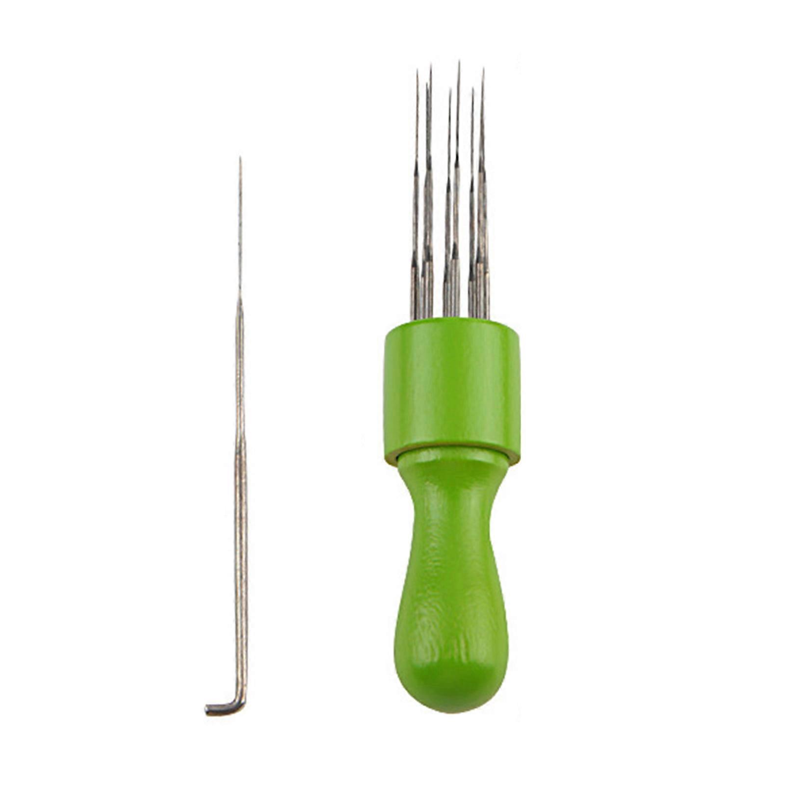Wool Felt Pen with 8 Needle Handmade Crafts Felting Needle Tool Supplies for Beginners Starter Learning DIY Knitting