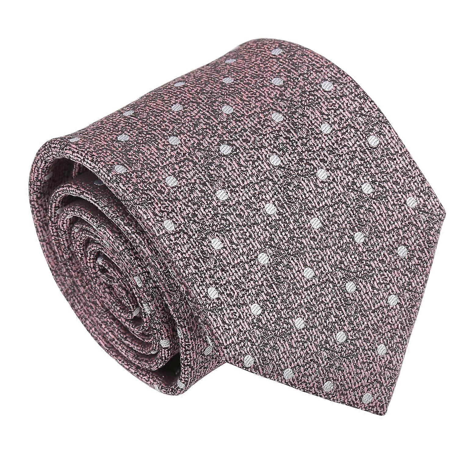 Dusty Pink Melange Polka Dot Tie