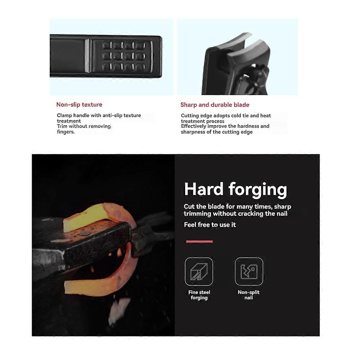 9Pcs Portable Stainless Steel Nail Scissors Set Black-Red